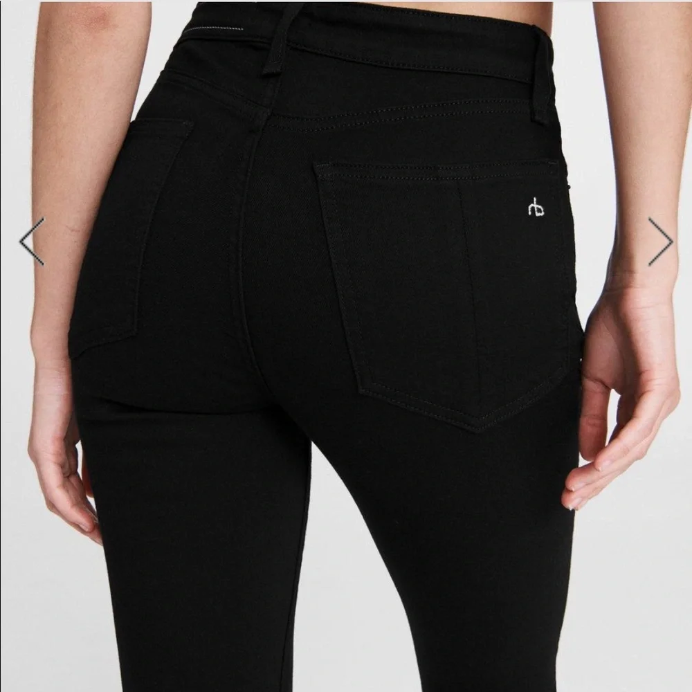NWT Rag & Bone Nina High Rise skinny black jeans sz 29 - Picture 3 of 12